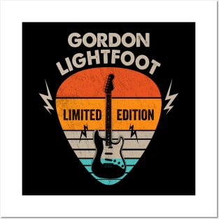 Vintage Gordon Lightfoot Name Guitar Pick Limited Edition Birthday Posters and Art